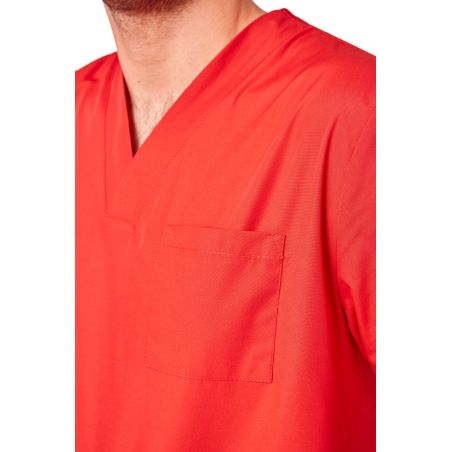 Tunique de travail Rouge Homme Femme Tunique estheticienne Blouse dentisite Blouse ergo Blouse kine