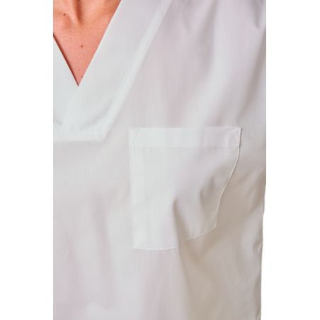 blouse medicale blanche veterinaire dentisite ergo kine Homme Femme Col V