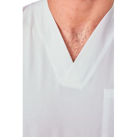 blouse medicale blanche veterinaire dentisite ergo kine Homme Femme Col V