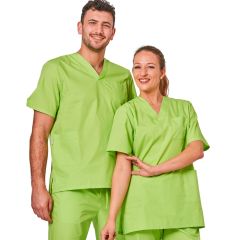 Blouse medicale mixte Vétérinaire bloc Couleur apple Homme femme