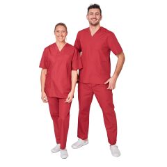 Ensemble medical Tunique Pantalon Bordeaux