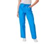 Ensemble médical unisexe bleu majorelle – tunique col V et pantalon – vue 2