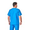 Ensemble médical unisexe bleu majorelle – tunique col V et pantalon – vue 9
