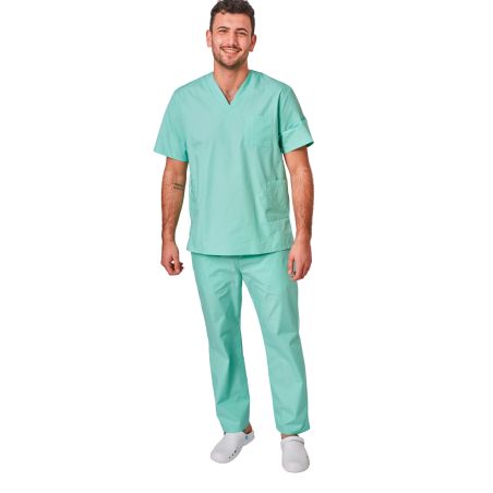 Tenue infirmiere vert nil blouse medical et pantalon de travail medical