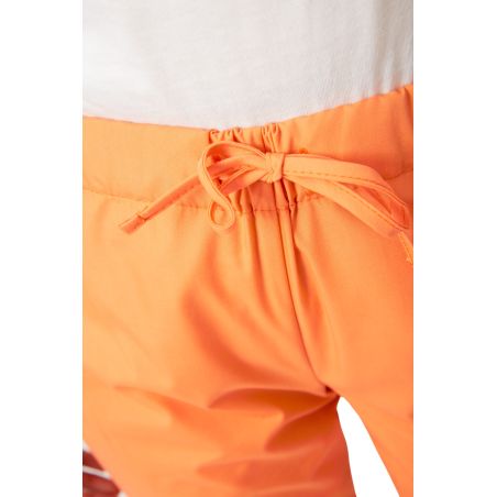 Ensemble de travail orange blouse et pantalon