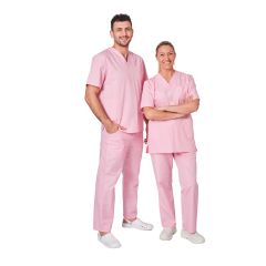 Tunique pantalon infirmiere rose ensemble de travail Medical