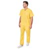 Ensemble médical unisexe jaune poussin – tunique col V et pantalon – vue 5