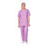 Ensemble médical unisexe lilas – tunique col V et pantalon – vue 3
