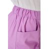 Ensemble médical unisexe lilas – tunique col V et pantalon – vue 6