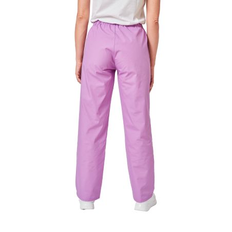 Ensemble médical unisexe lilas – tunique col V et pantalon – vue 9
