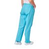 Ensemble médical unisexe turquoise – tunique col V et pantalon – vue 3