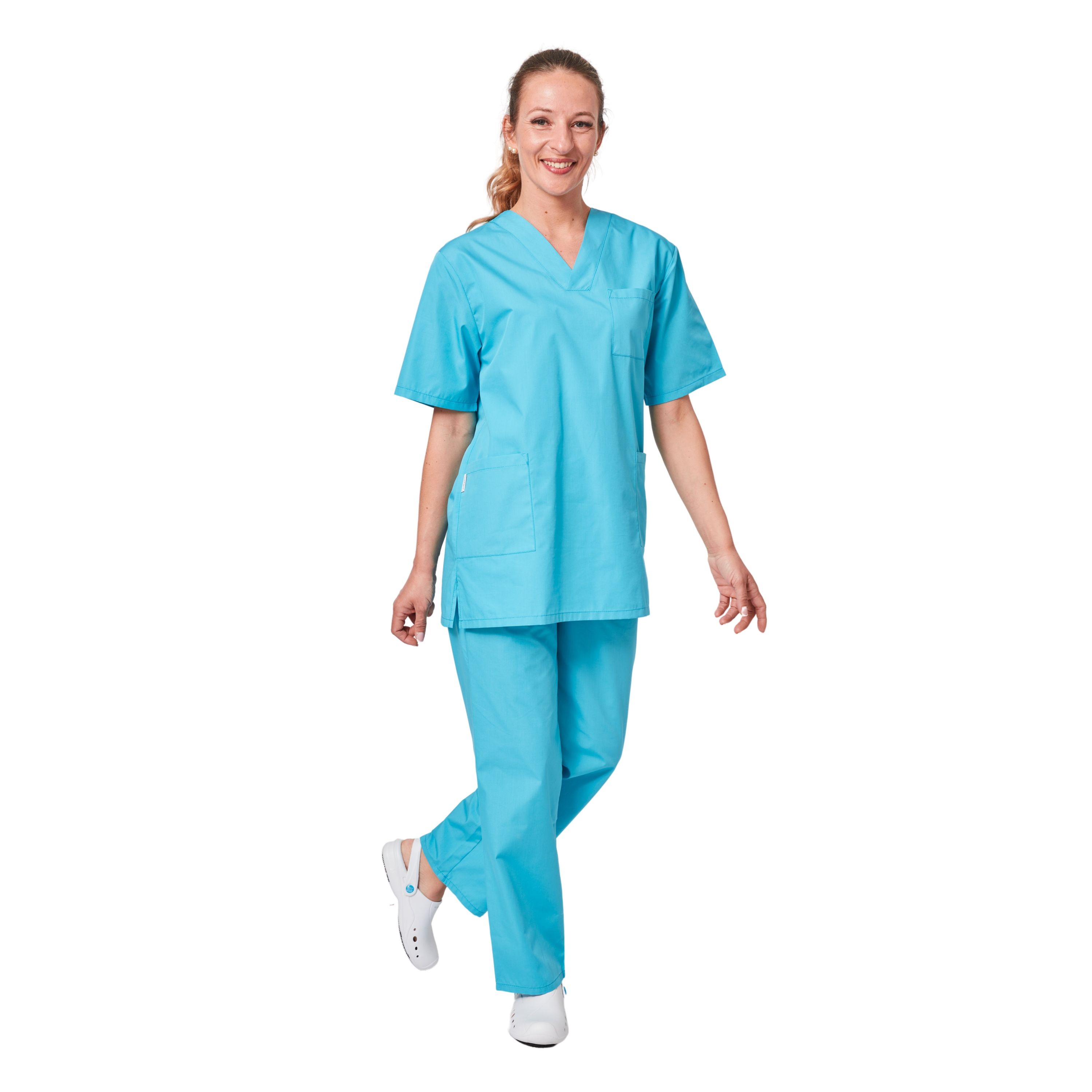 Tunique Pantalon pour unfirme medical turquoise Infirmiere Kine veterinaire