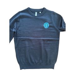 Pull col rond marine