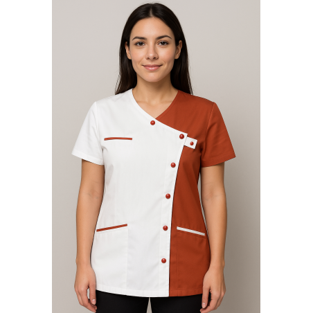 Tunique professionnelle bicolore moderne