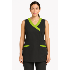 Tablier chasuble Moderde Noir et Vert