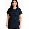 Tunique de travail Marine Turquoise Medical Proprete Domicile tissus nouvelle generation