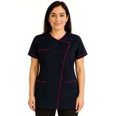 Tunique de travail F'emme Marine Fushia Tissu nouvelle généraiton