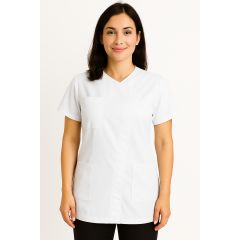 Tunique médicale Blanche tissu nouvelle génération