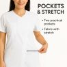 Tunique médicale Blanche tissu nouvelle génération Tunique médicale Blanche tissu nouvelle génération