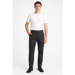 pantalon de service homme pour restauration – poches arrière plaquées – vue de devant