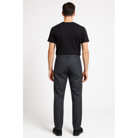 pantalon de service homme pour restauration – poches arrière plaquées – vue de dos pantalon de service homme pour restauration – poches arrière plaquées – vue de dos