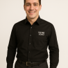 Chemise noire de travail Homme Manches longues Chemise noire de travail Homme Manches longues