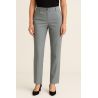 Pantalon de travail femme gris clair – coupe droite, taille mi-haute