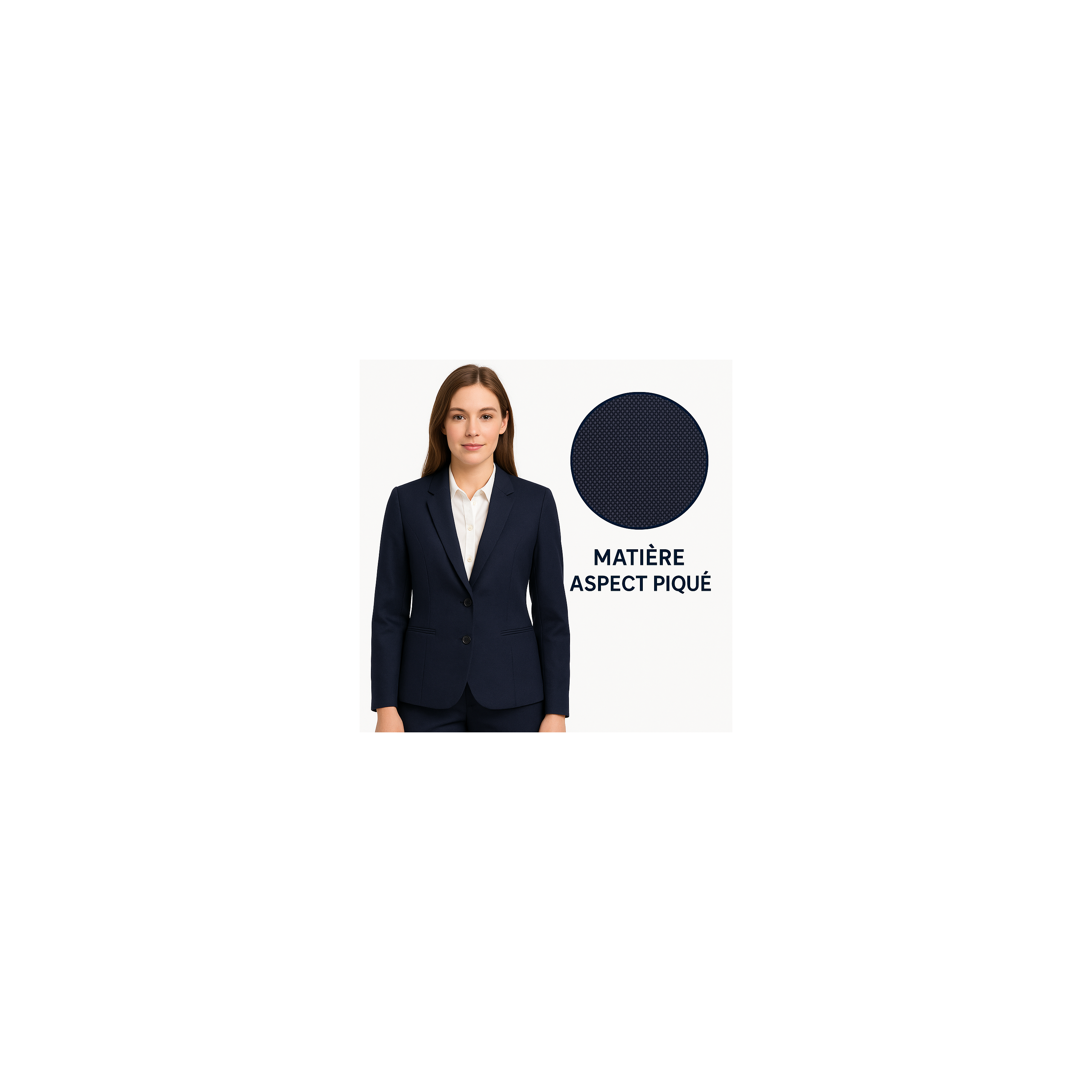 Veste Mears Show Hacking femme gris bleu laine tweed 38 col
