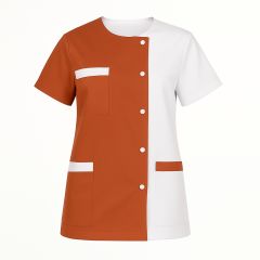 Tunique bicolore pour femme à manches courtes