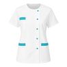 Blouse medicale courte Julia pressions turquoise Blouse medicale courte Julia pressions turquoise