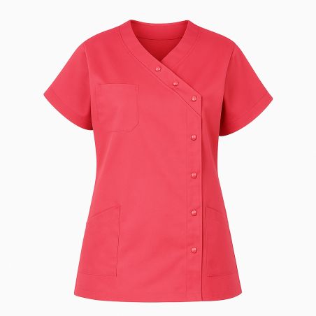 Blouse infirmiere fushia Cache coeur