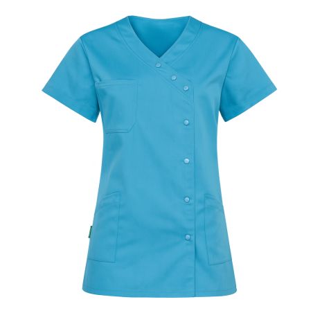 Tunique medical Turquoise fermeture coté