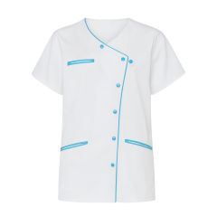 Tunique médicale blanc turquoise