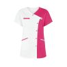 Tenue médicale encolure croisée Blanc Fushia