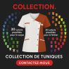 Tenue médicale encolure croisée Blanc Fushia