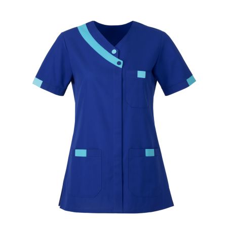 Blouse de travail Haute Tunique de travail Bleu et turquoise Blouse de travail Haute Tunique de travail Bleu et turquoise