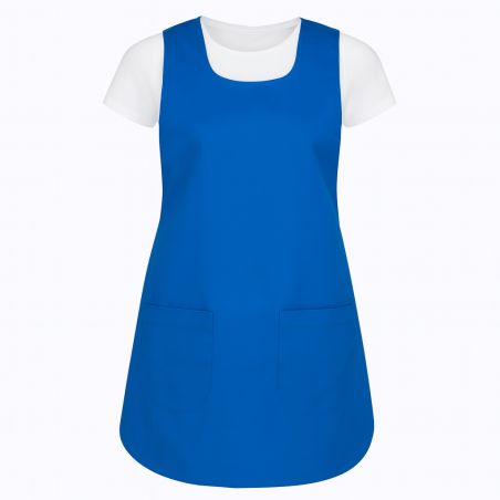 Tablier chasuble Bleu fermeture pressions coté