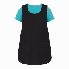 Tablier Noir forme chasuble fermeture par pressions réglables
