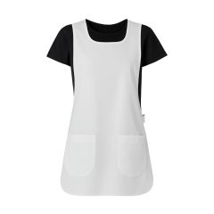 Tablier blouse chasuble Blanc réglable par pressions