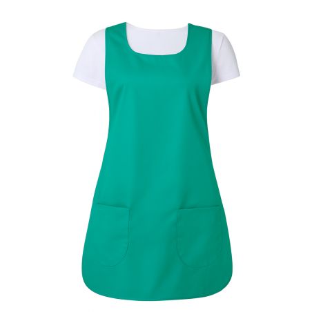 Tablier Vert forme chasuble fermeture pression