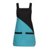 Chasuble blouse bi couleur Turquoise et noir