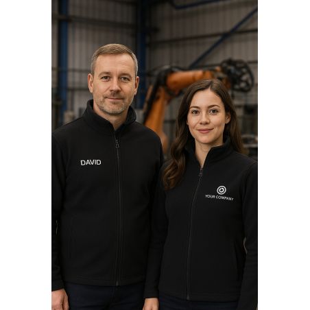 Veste polaire Noire Mixte Homme Femme Broderie Veste polaire Noire Mixte Homme Femme Broderie