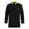 Veste cuisine respirante manches longues Noire et Lime cool max