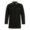Veste de cuisine noire et grise avec incrustation respirante cool max