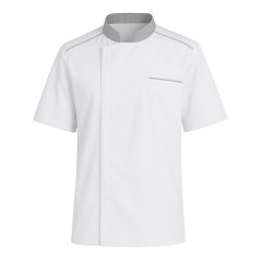 Veste de boulanger respirante – col contrasté & poches Manches courtes