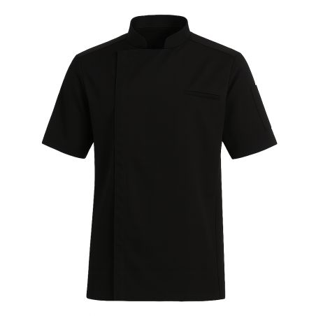 Veste de Cuisine Noire Manches courtes