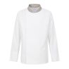 Veste de cuisine Blanche et grise respirante avec souflet