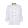 Veste de cuisine Blanche et Beige Manches longues ideale boulanger