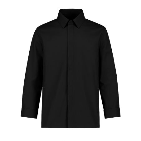 Veste de cuisine col chemise Noire manches longues
