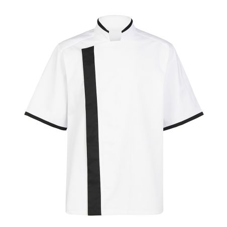 Veste de cuisine noire manches courtes